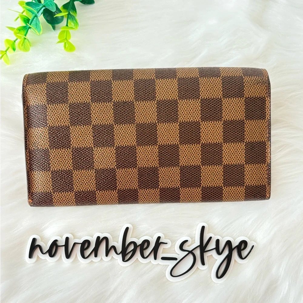 Louis‎ Vuitton Damier Ebene Sarah Wallet